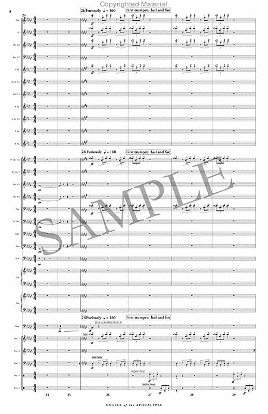 Angels of the Apocalypse Angels of the Apocalypse Concert Band scores gallery preview page 9