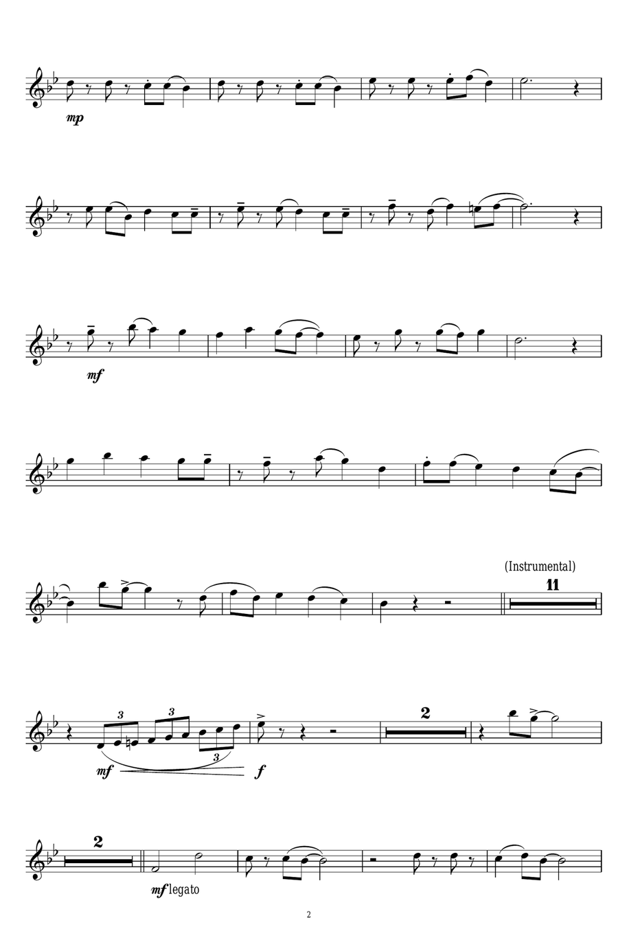 Here Comes Santa Claus (Right Down Santa Claus Lane) Alto Saxophone scores gallery preview page 2