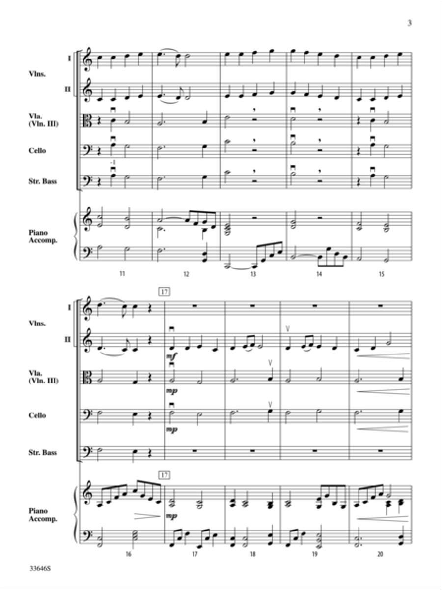 Symphonic Variants on Ode to Joy String Orchestra scores gallery preview page 3