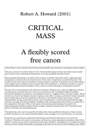 Critical Mass - Score Only
