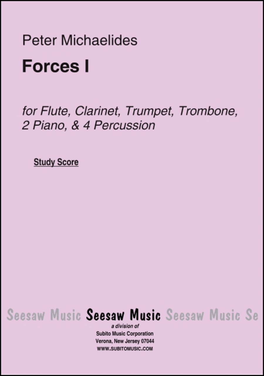 Forces I Clarinet scores gallery preview page 1
