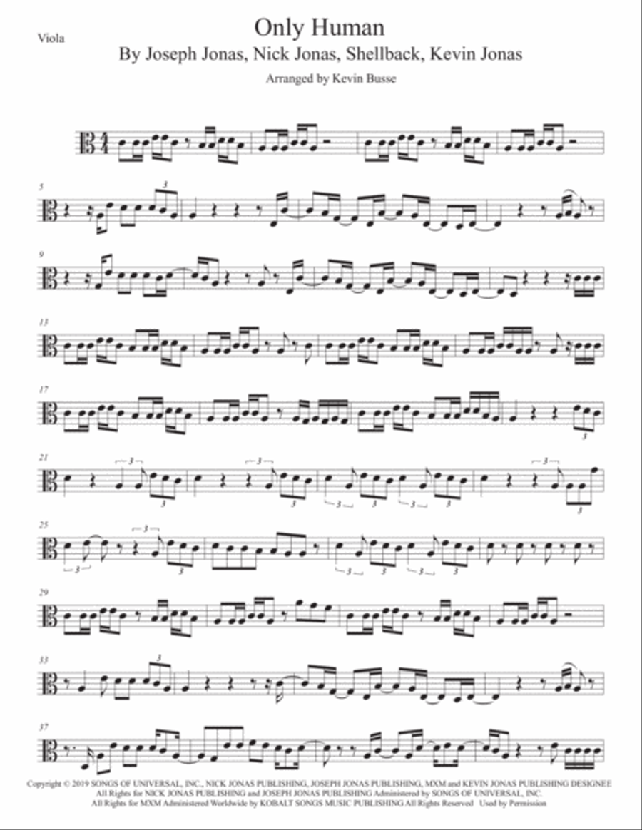 Only Human Only Human Viola Solo scores gallery preview page 1