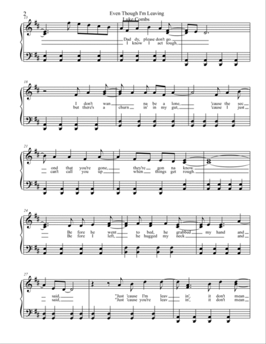 Even Though I'm Leaving Voice scores gallery preview page 2