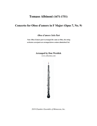 Concerto for Oboe d’amore in F Major, Op. 7 No. 9