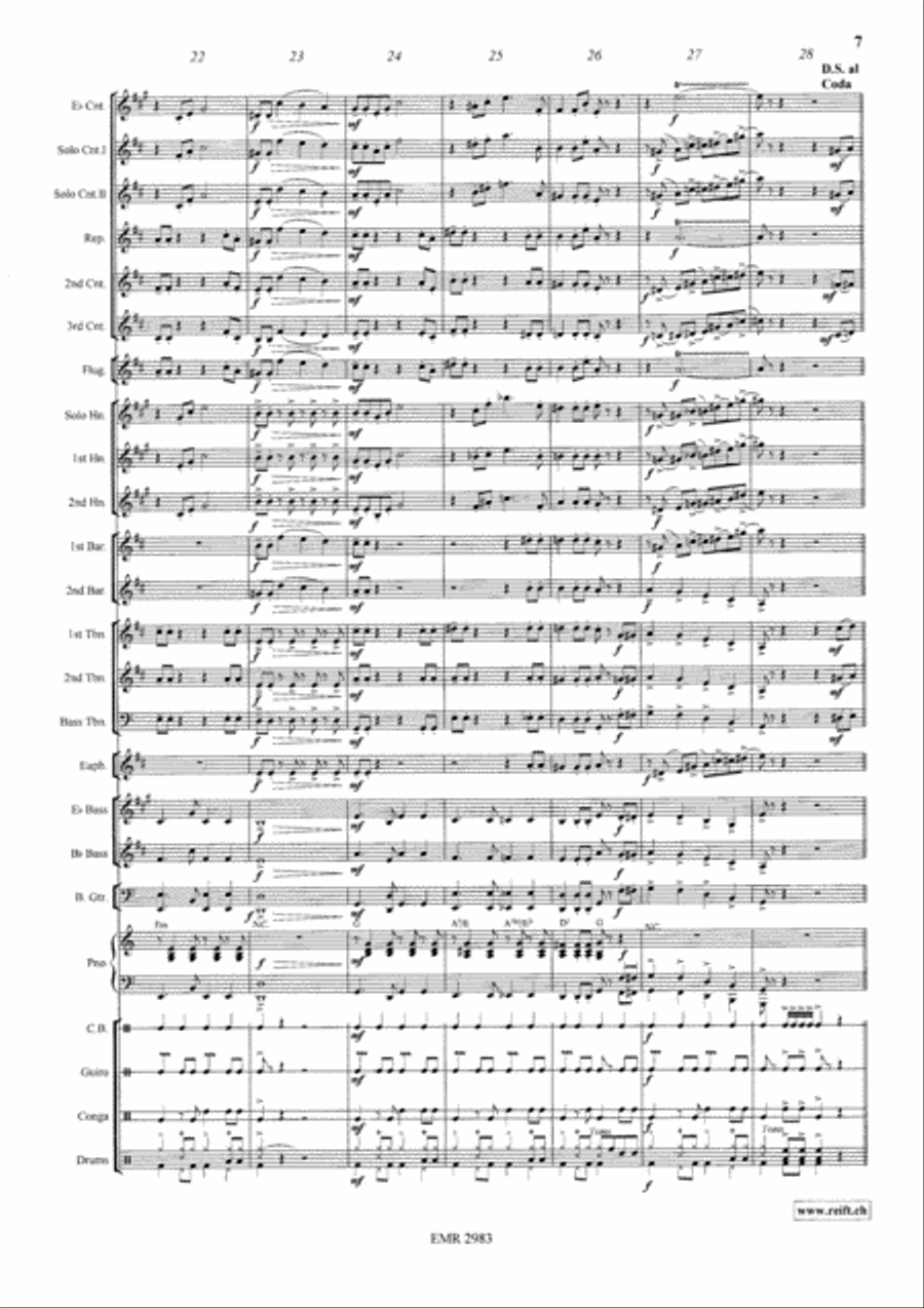 Viennese Cha Cha Brass Band scores gallery preview page 8