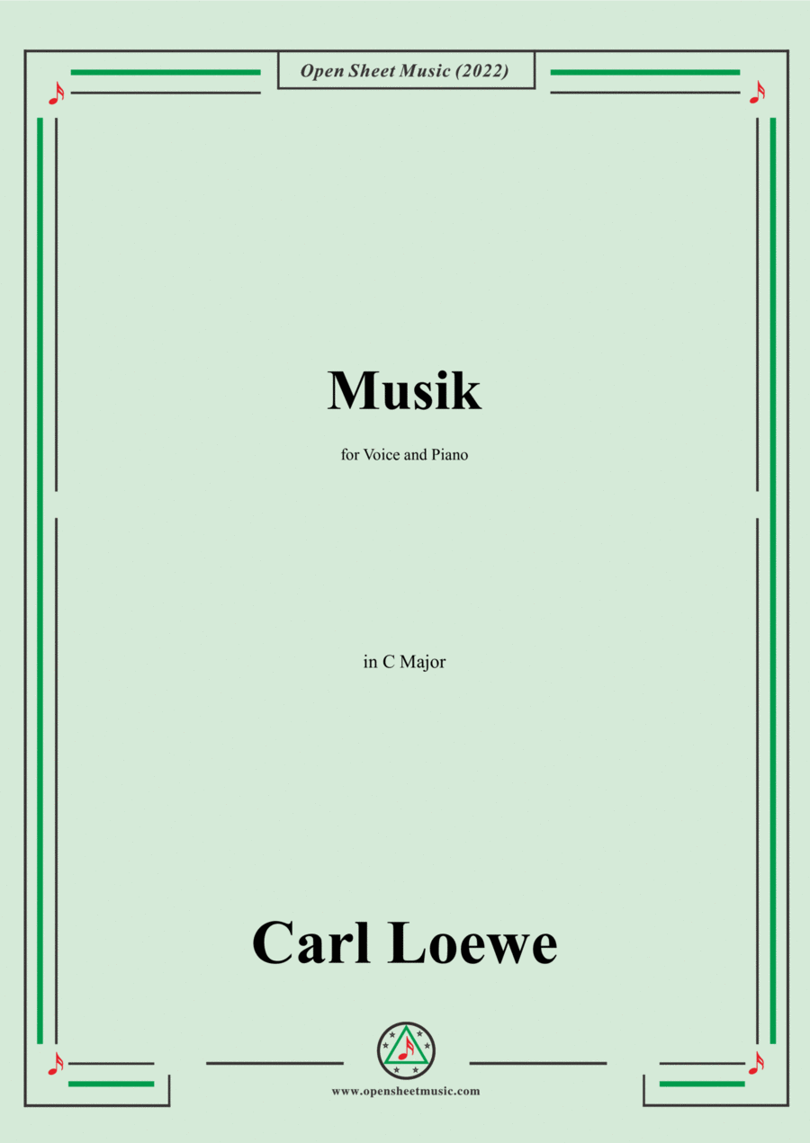 Loewe-Musik,in C Major,for Voice and Piano Voice Solo scores gallery preview page 1