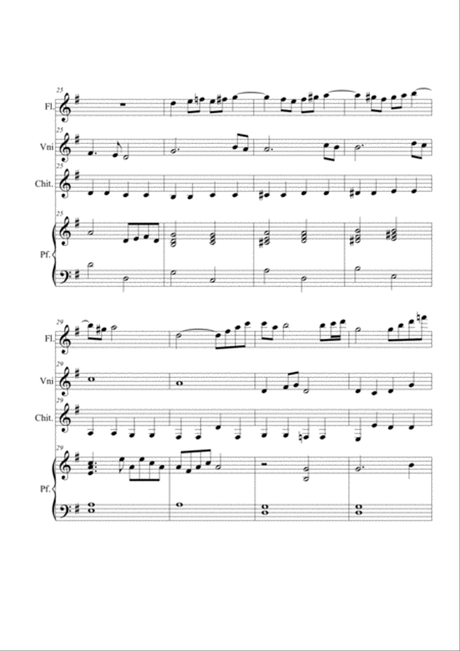 Aria sulla IV corda. Quartet Small Ensemble scores gallery preview page 4