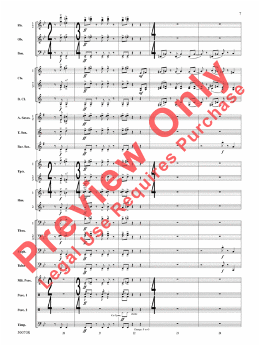 Fantastic Beasts -- The Secrets of Dumbledore Concert Band scores gallery preview page 8