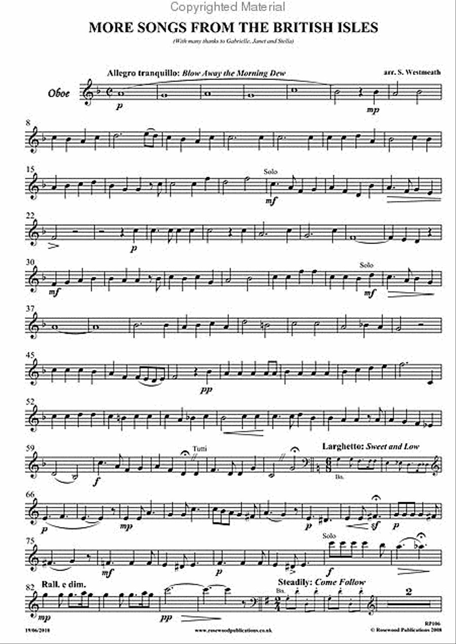 More Songs from the British Isles Bassoon scores gallery preview page 4