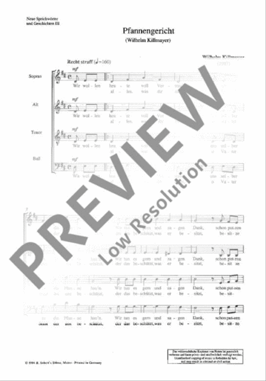 Neue Sprichwörter und Geschichten 4-Part scores gallery preview page 2