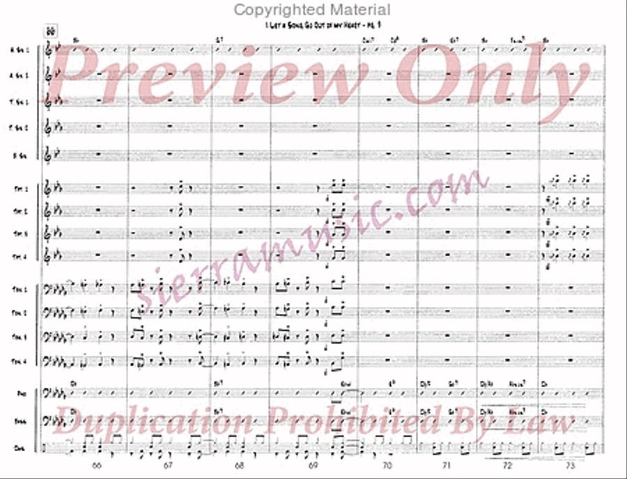 I Let A Song Go Out Of My Heart Jazz Ensemble scores gallery preview page 10