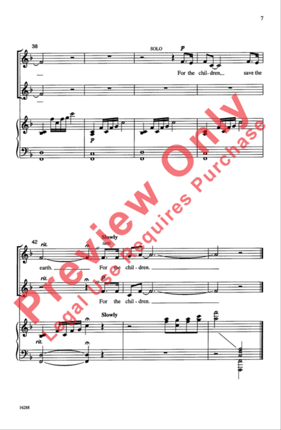 For the Children For the Children 2-Part scores gallery preview page 7