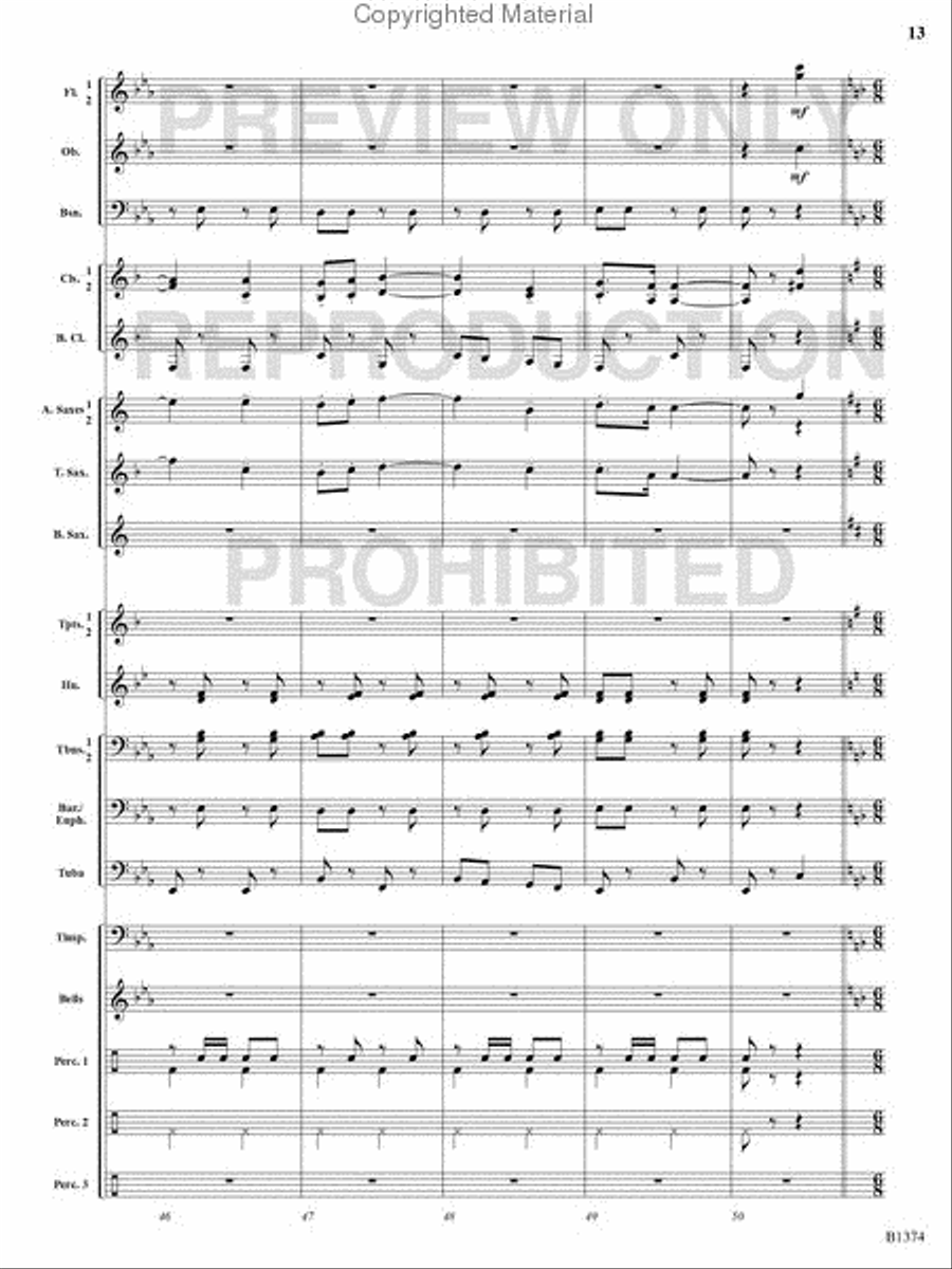 A Stowaway on Santa's Sleigh Concert Band scores gallery preview page 12