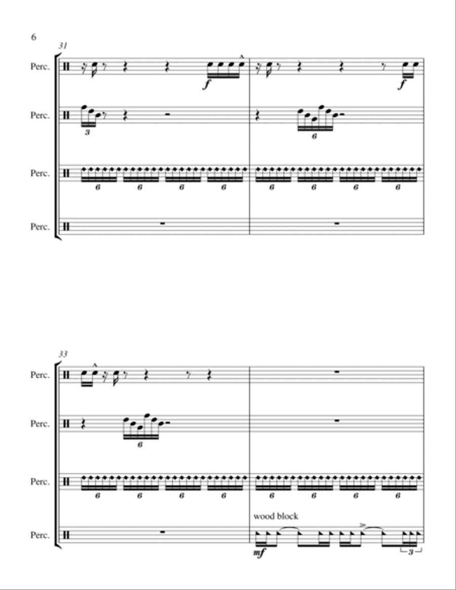 Erput! Percussion Ensemble scores gallery preview page 6