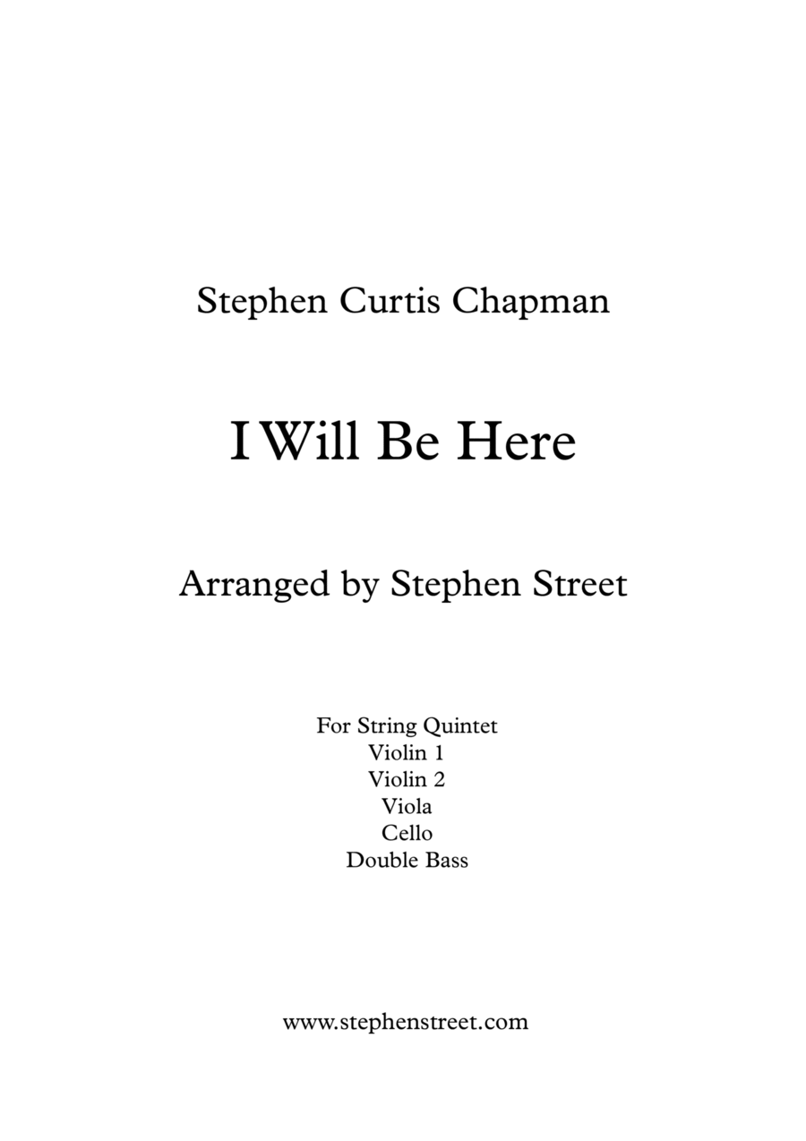 I Will Be Here I Will Be Here String Quintet scores gallery preview page 1