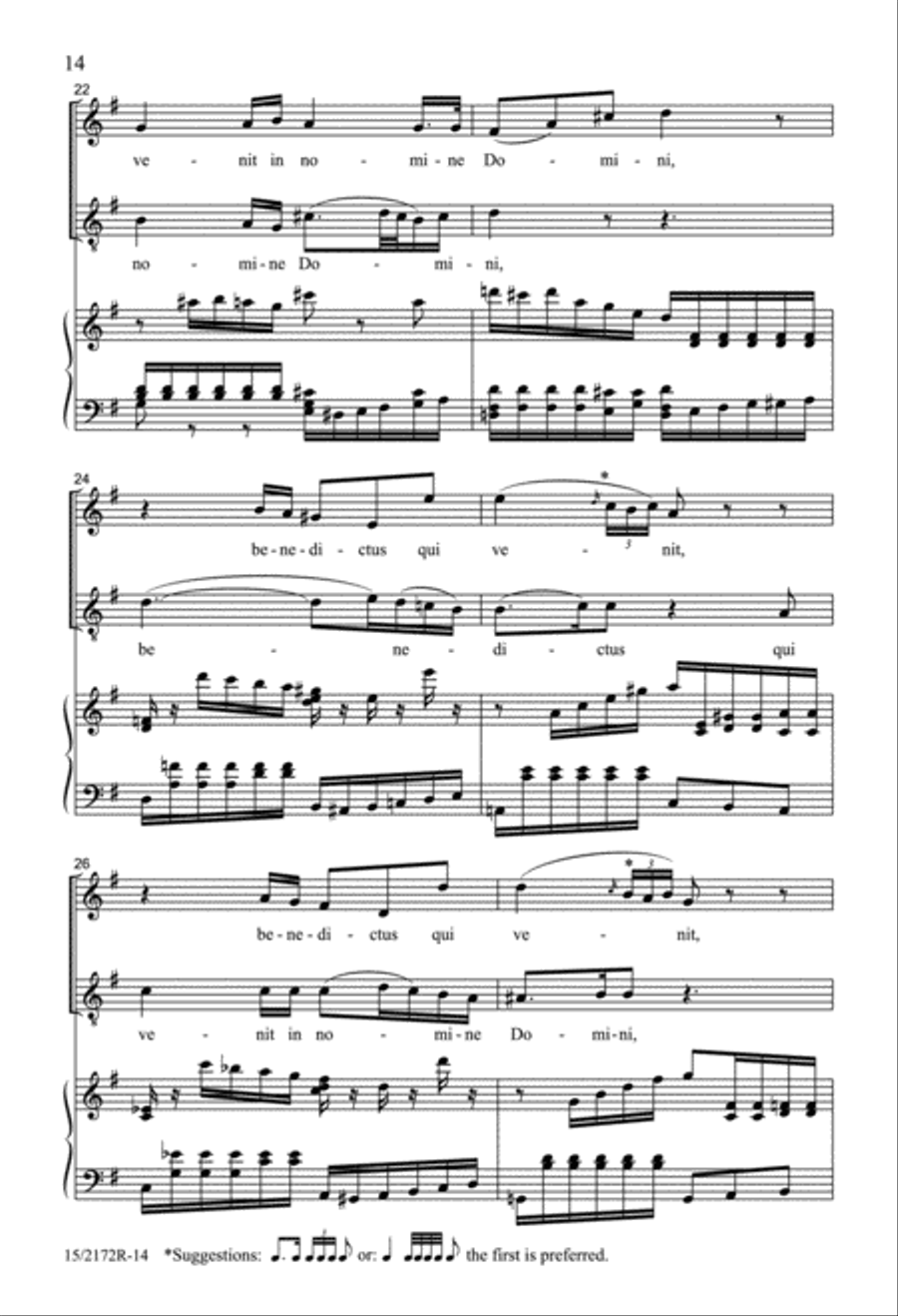 Kyrie, Benedictus and Osanna 4-Part scores gallery preview page 14