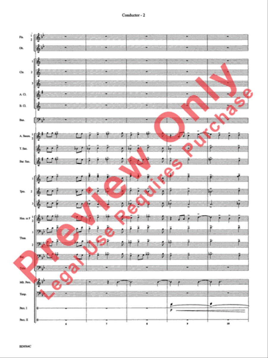 Where the Black Hawk Soars Concert Band scores gallery preview page 5