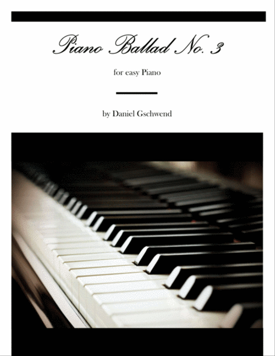 Piano Ballad No. 3 for Easy Piano Easy Piano scores gallery preview page 1