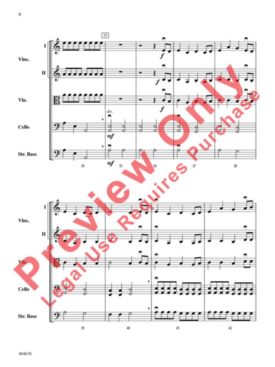 March of the Intrepid String Orchestra scores gallery preview page 7