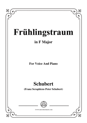 Book cover for Schubert-Frühlingstraum,from 'Winterreise',Op.89(D.911) No.11,in F Major,for Voice&Piano