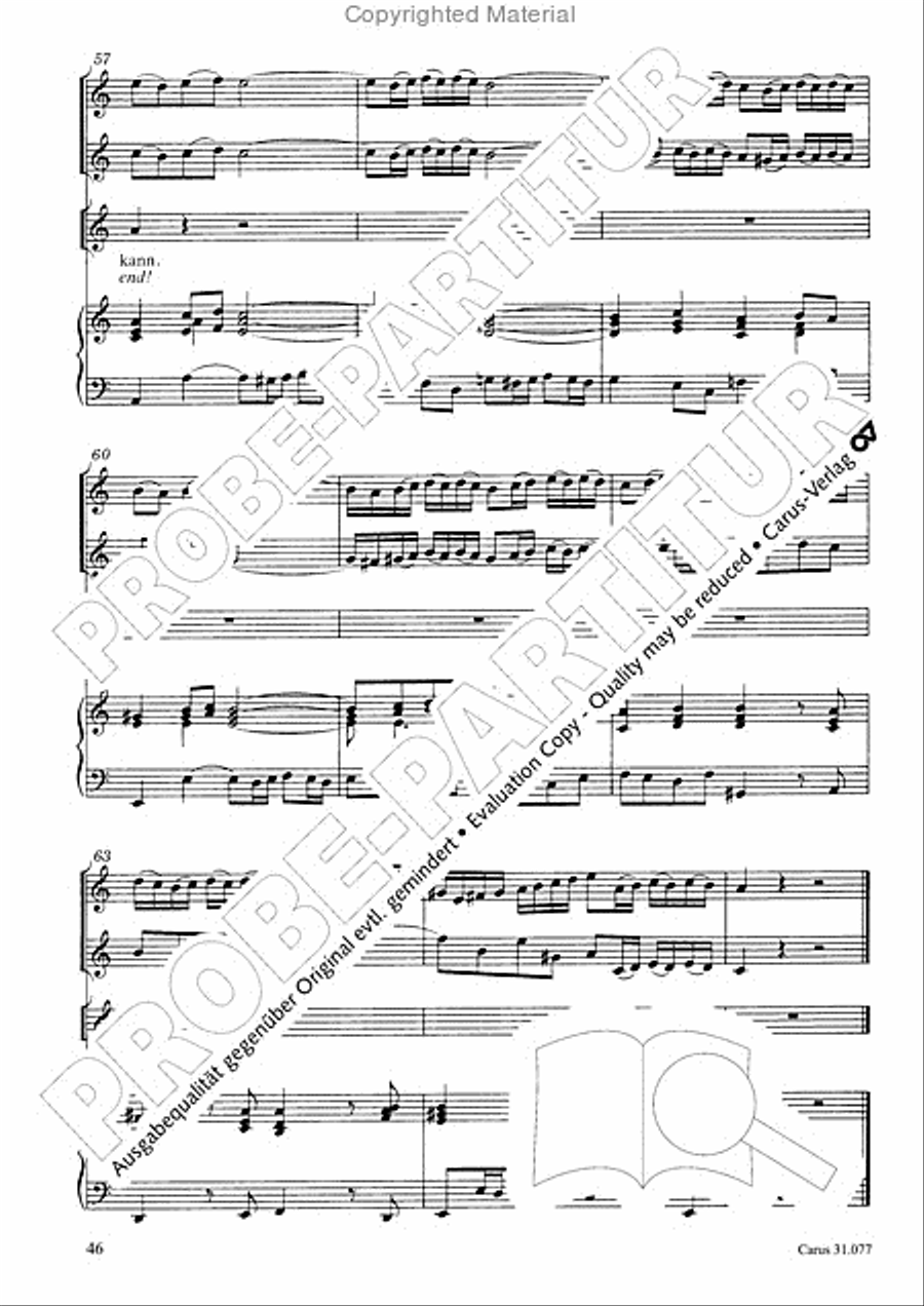 The Lord your God you shall now be loving (Du sollt Gott, deinen Herren, lieben) 4-Part scores gallery preview page 47