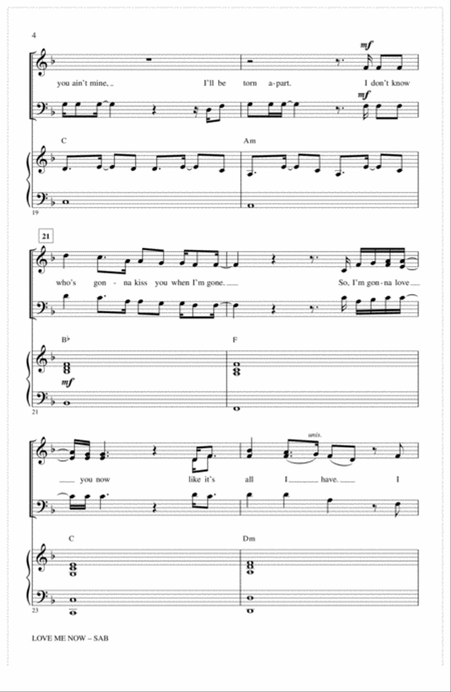 Love Me Now Love Me Now 3-Part scores gallery preview page 3