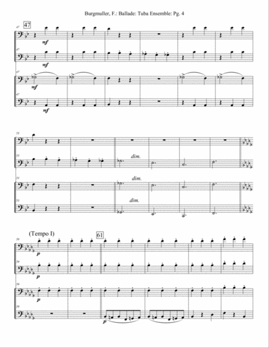 Ballade Brass Ensemble scores gallery preview page 4