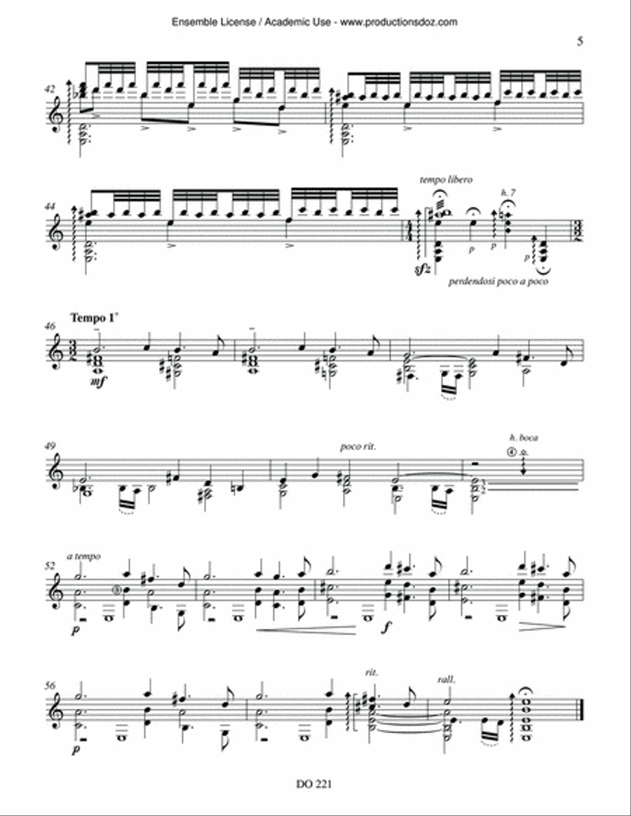 Remembranzas Classical Guitar scores gallery preview page 5