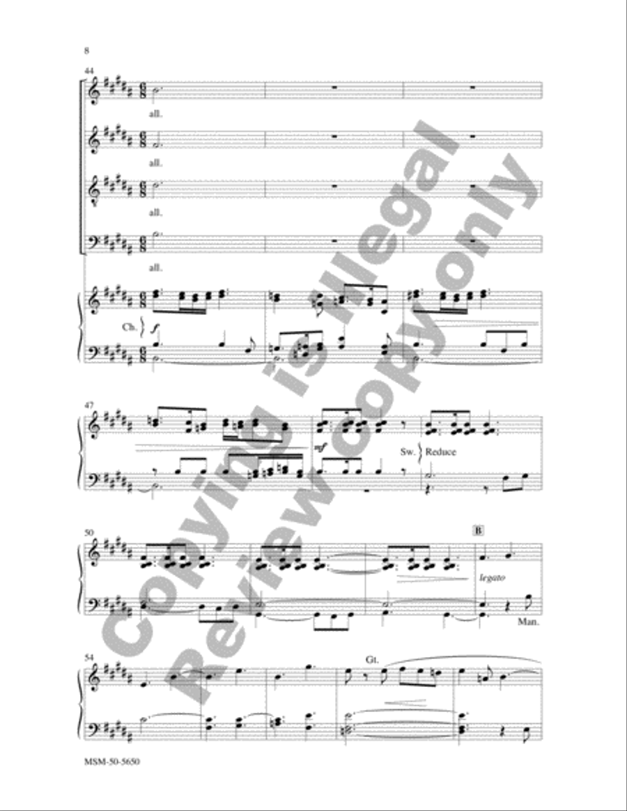 Hail this Joyful Day's Return 4-Part scores gallery preview page 8