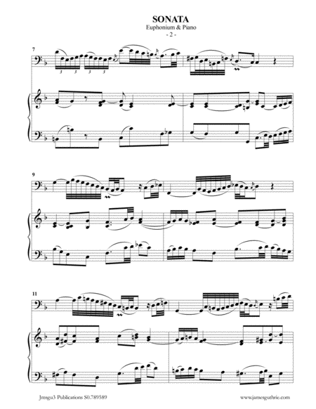 BACH: Sonata BWV 1035 for Euphonium & Piano image number null