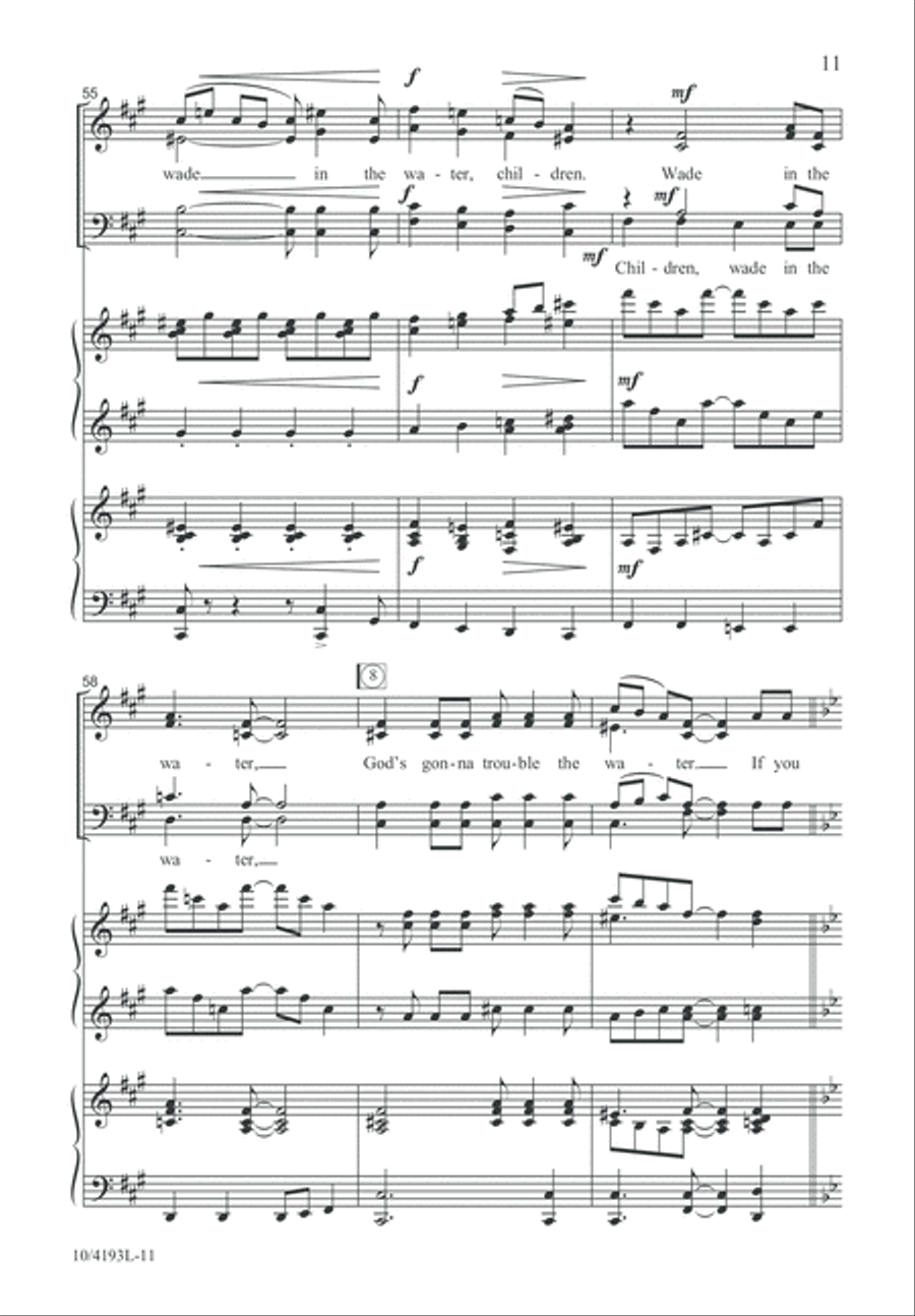 Wade in the Water Wade in the Water 4-Part scores gallery preview page 12