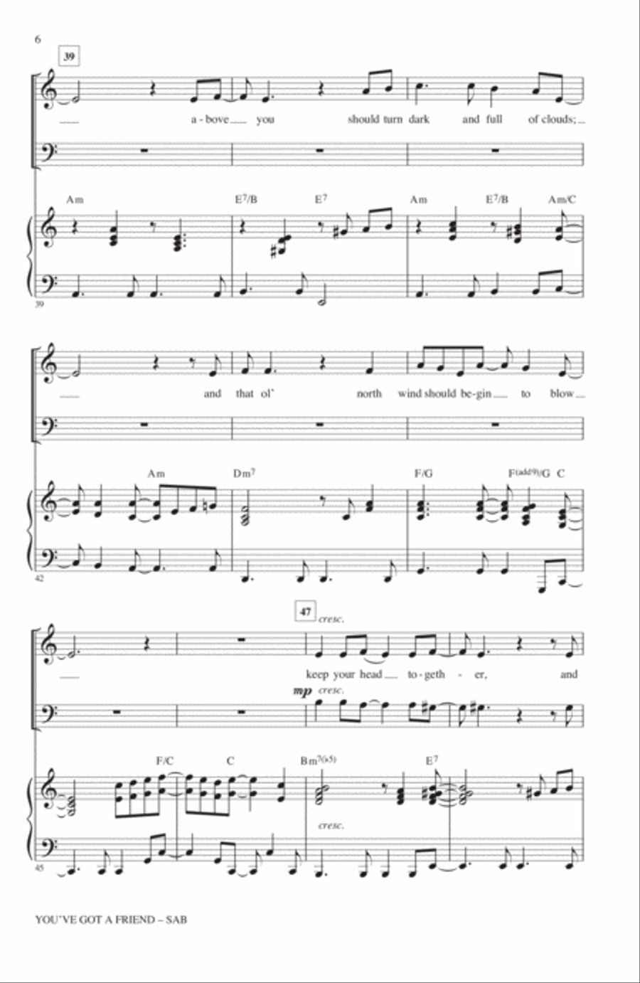 You've Got A Friend (arr. Mac Huff) 3-Part scores gallery preview page 5