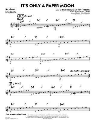 It's Only a Paper Moon - Bb Solo Sheet