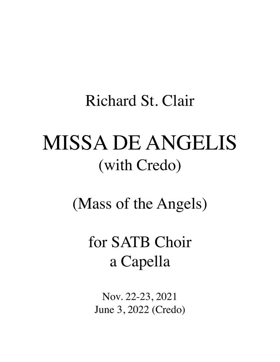 MISSA DE ANGELIS with CREDO 4-Part scores gallery preview page 1