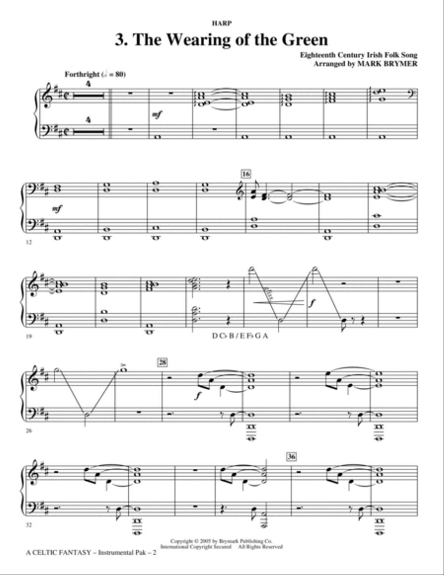 A Celtic Fantasy - Harp Choir scores gallery preview page 2