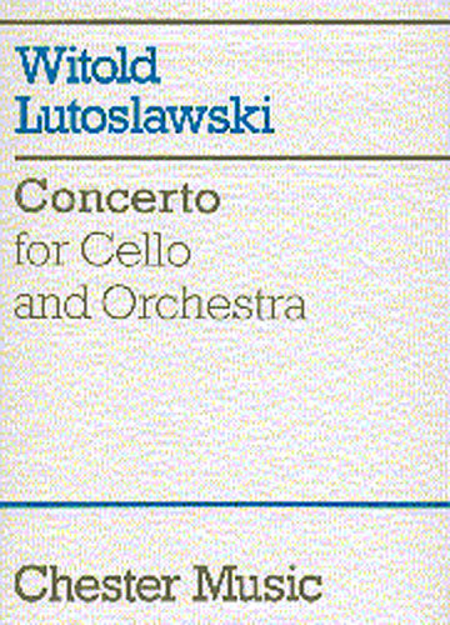 Concerto For Cello And Orchestra (Score)