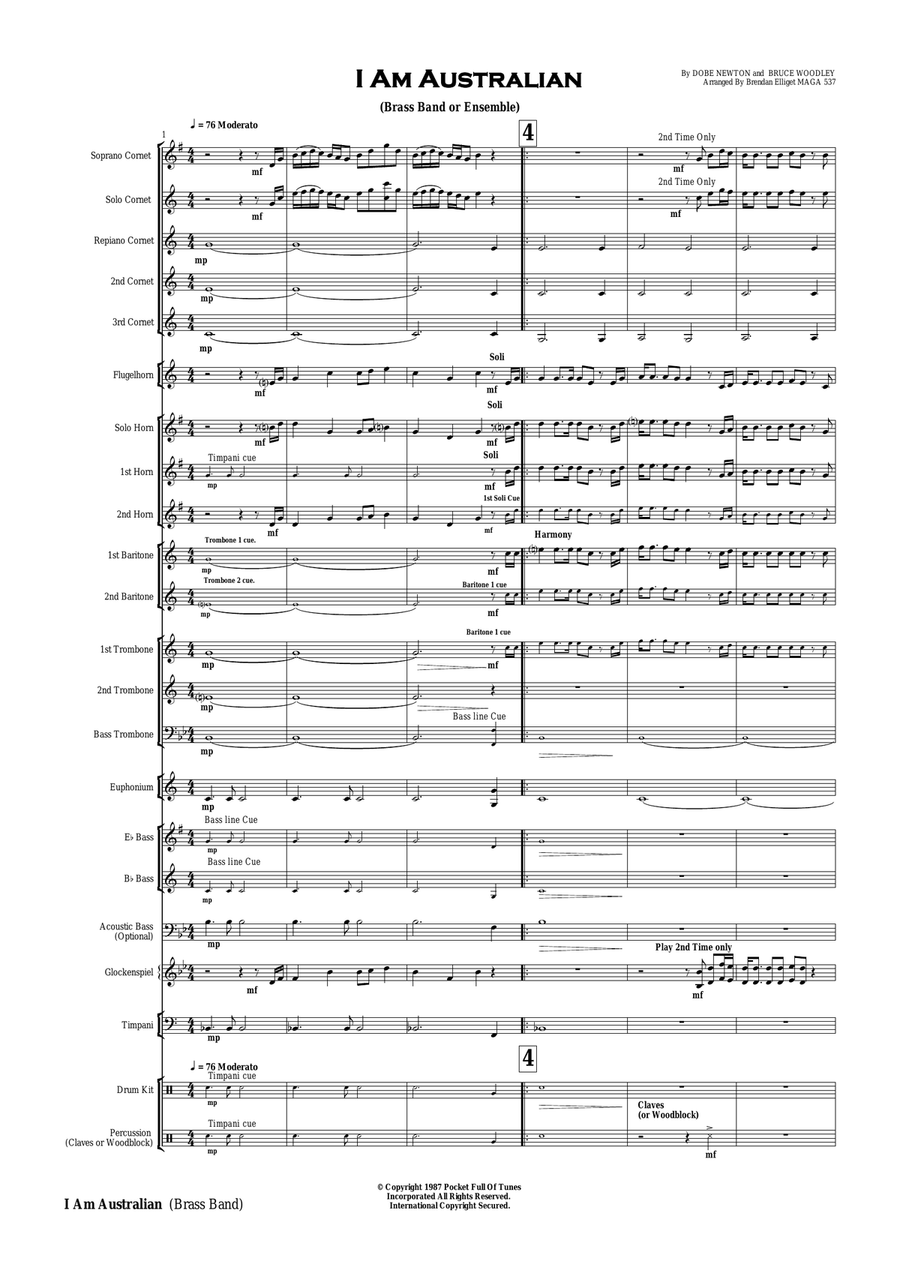 I Am Australian Brass Ensemble scores gallery preview page 2