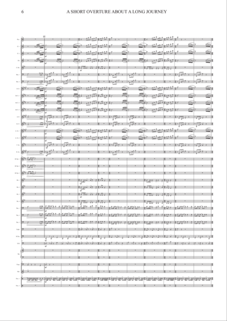 A short overture about a long journey Concert Band scores gallery preview page 6
