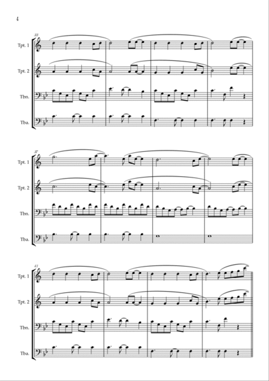 All Of Me Brass Quartet scores gallery preview page 4