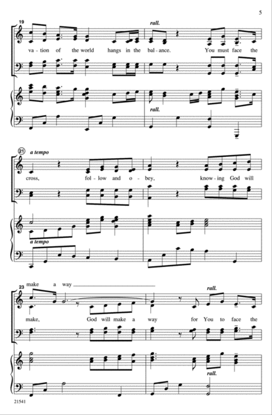 Face the Cross 4-Part scores gallery preview page 5