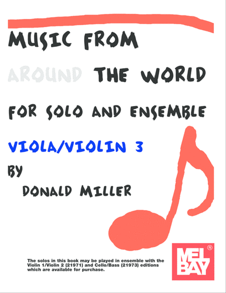 Music from Around the World for Solo and Ensemble, Viola/Violin 3 Violin scores gallery preview page 1