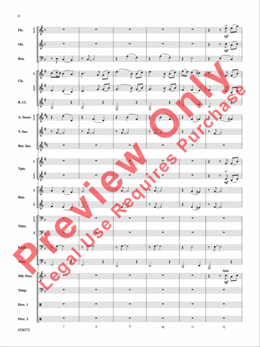 Brahms' Waltz 2 Ways Concert Band scores gallery preview page 5