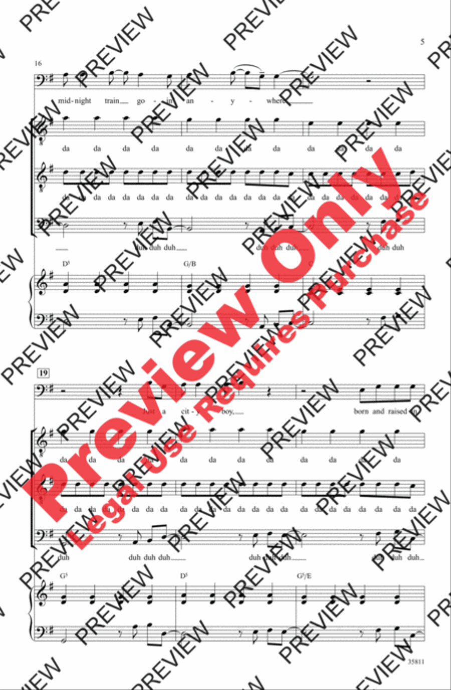 Don't Stop Believin' Men's Choir scores gallery preview page 5