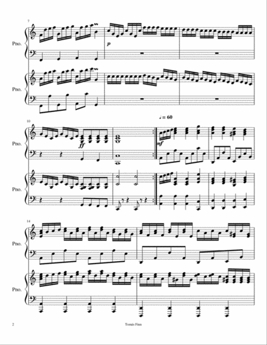 Piece n°8 in C (2pianos) Piano scores gallery preview page 2