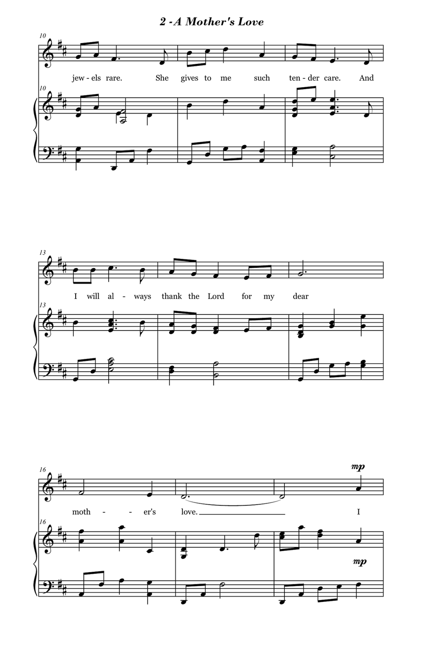 A Mothers Love 2-Part scores gallery preview page 2