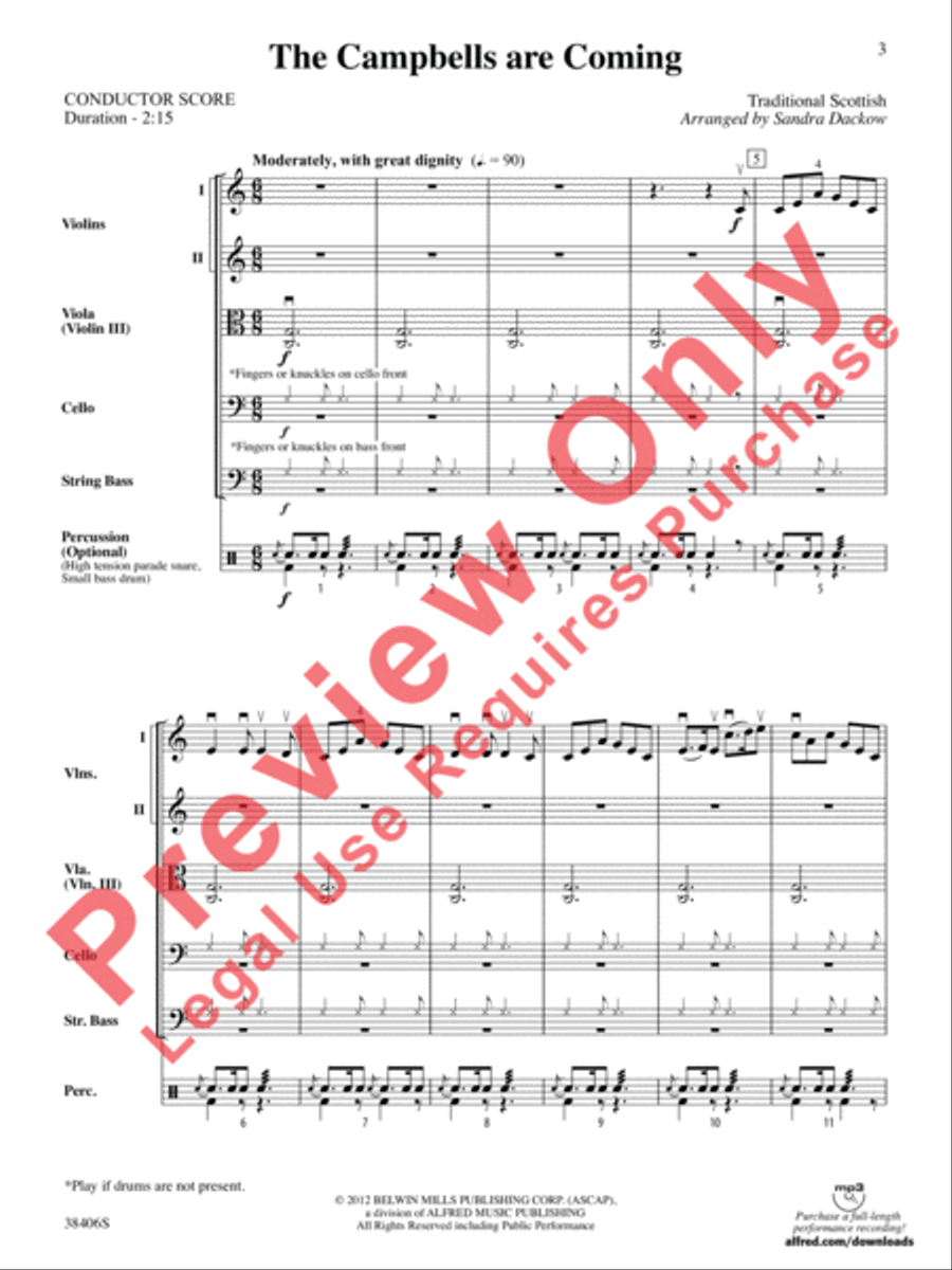 The Campbells Are Coming The Campbells Are Coming String Orchestra scores gallery preview page 4