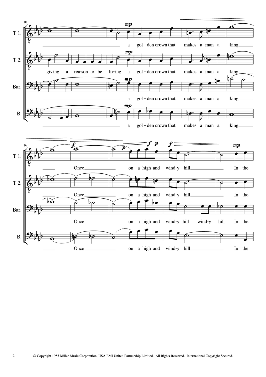 Love Is A Many-splendored Thing TTBB scores gallery preview page 2