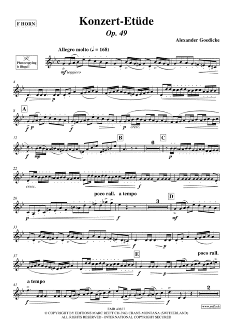 Konzert-Etude Horn scores gallery preview page 2