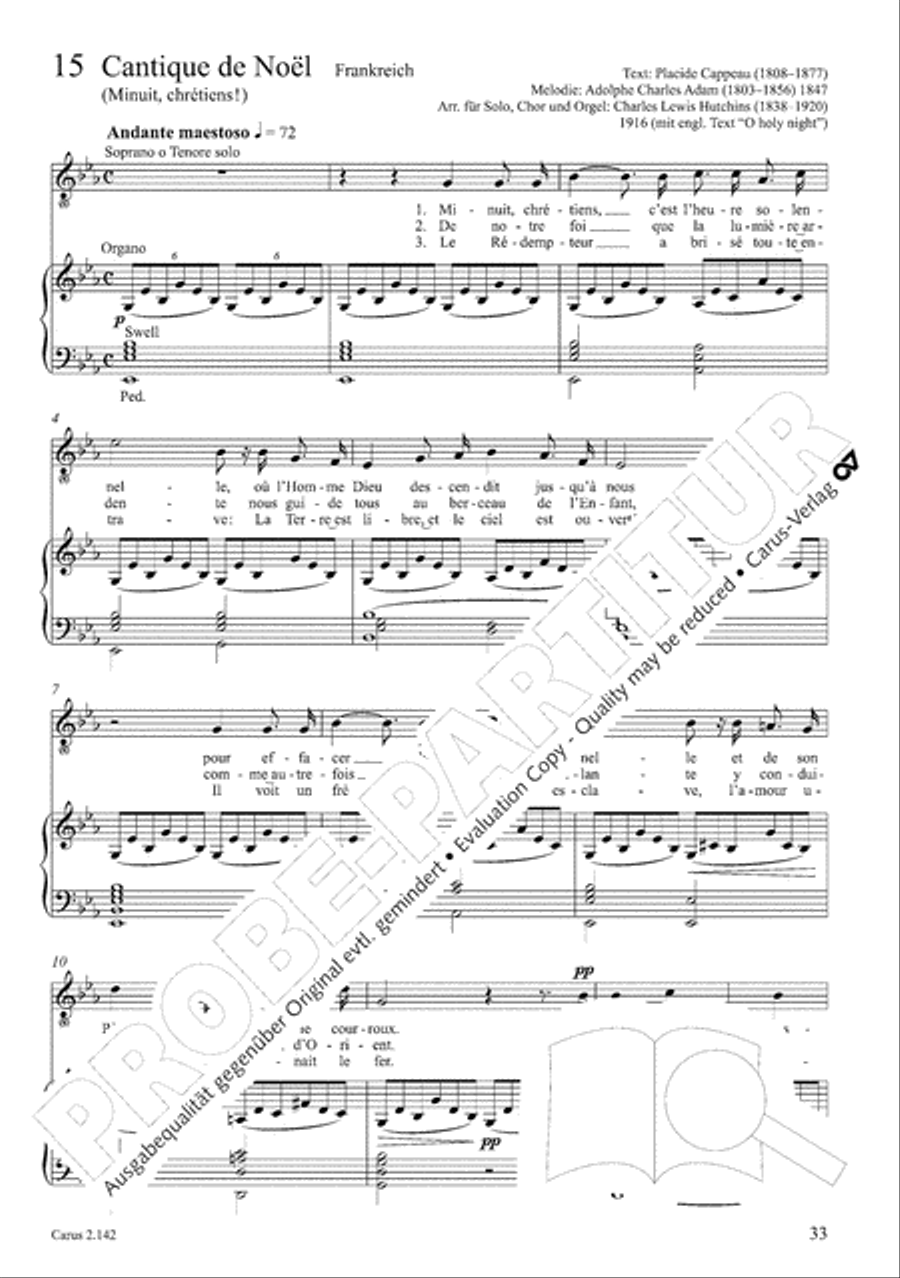 Christmas Carols of the World. Choral collection 4-Part scores gallery preview page 32