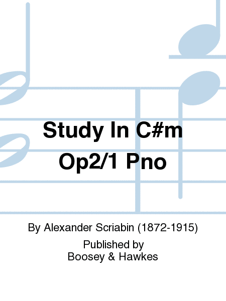 Study In C#m Op2/1 Pno
